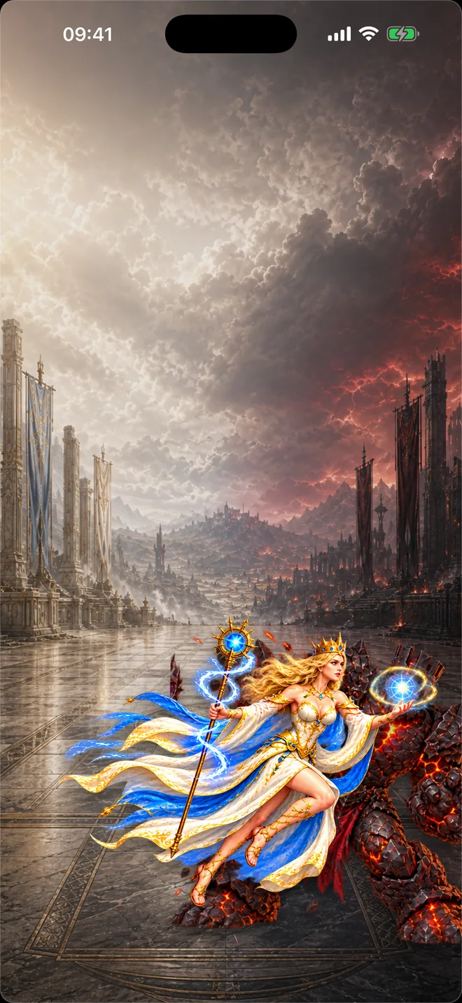 A Sovereigns cinematic scene in Nuifish Chess